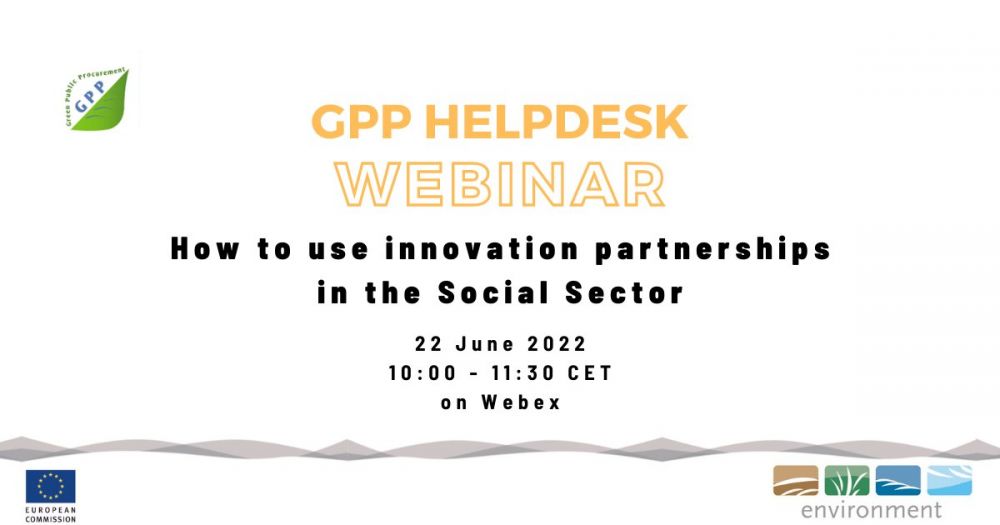 GPP Helpdesk webinar on the Use of Innovation Partnership in the Social Sector