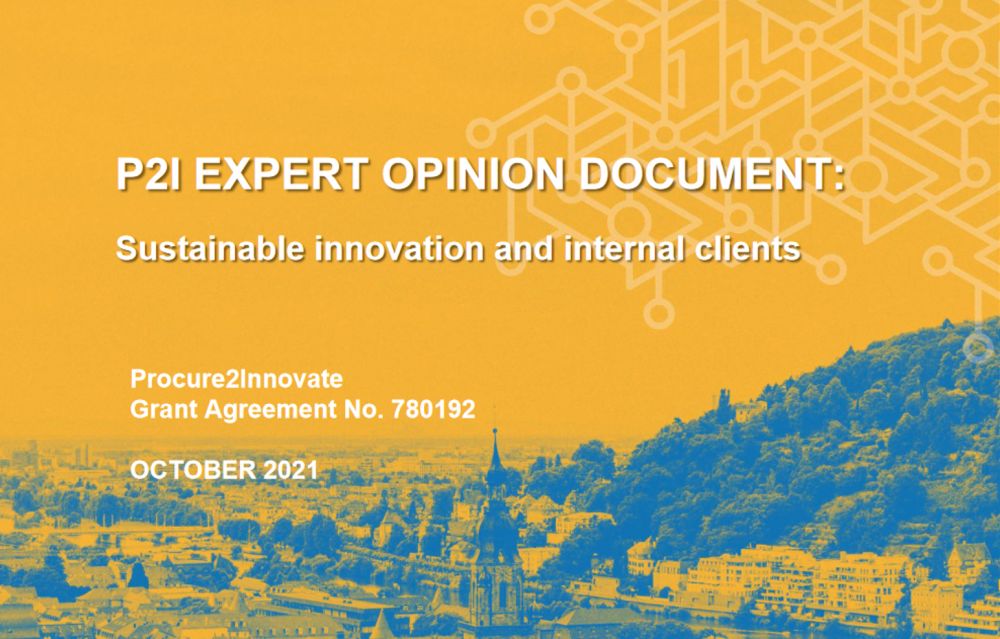 New P2I Expert Opinion Document: Sustainable Innovation and internal clients