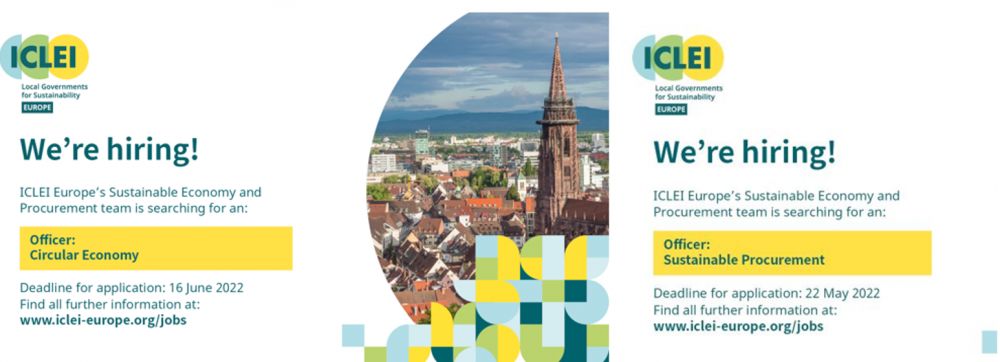 2 new vacancies at ICLEI in circular economy and sustainable procurement